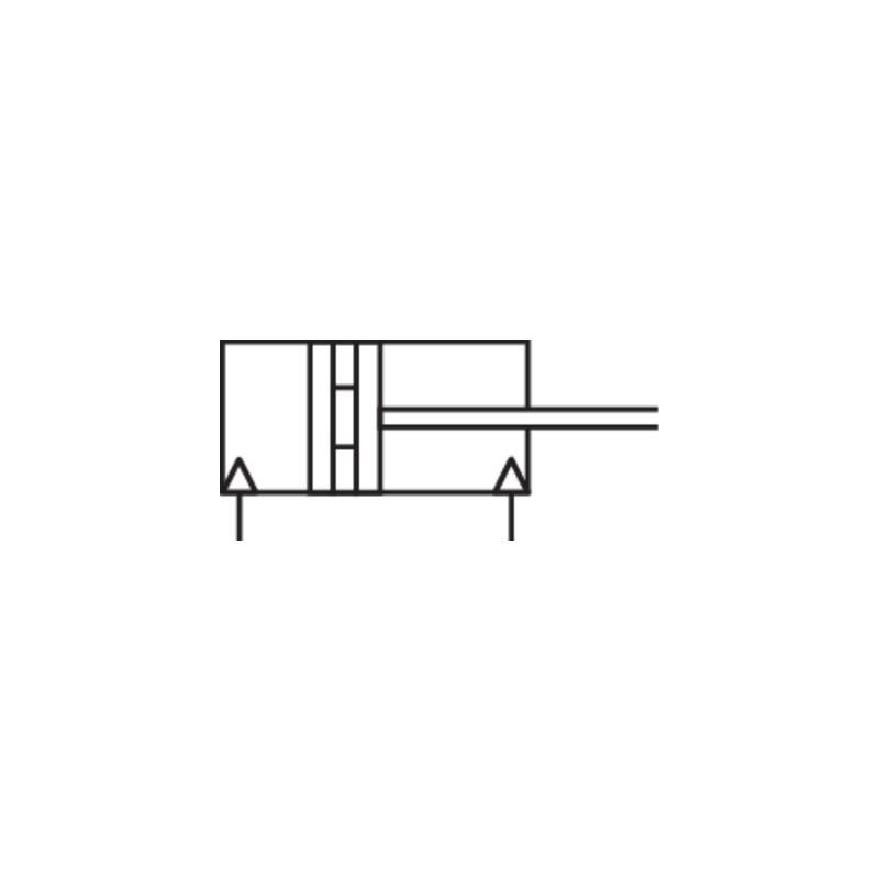 VÉRIN CYLINDRIQUE NORGREN RM/8016/M/50 LONGUEUR DE COURSE: 50 MM DIMENSION PRODUIT, Ø: 16 MM 1 PC(S)