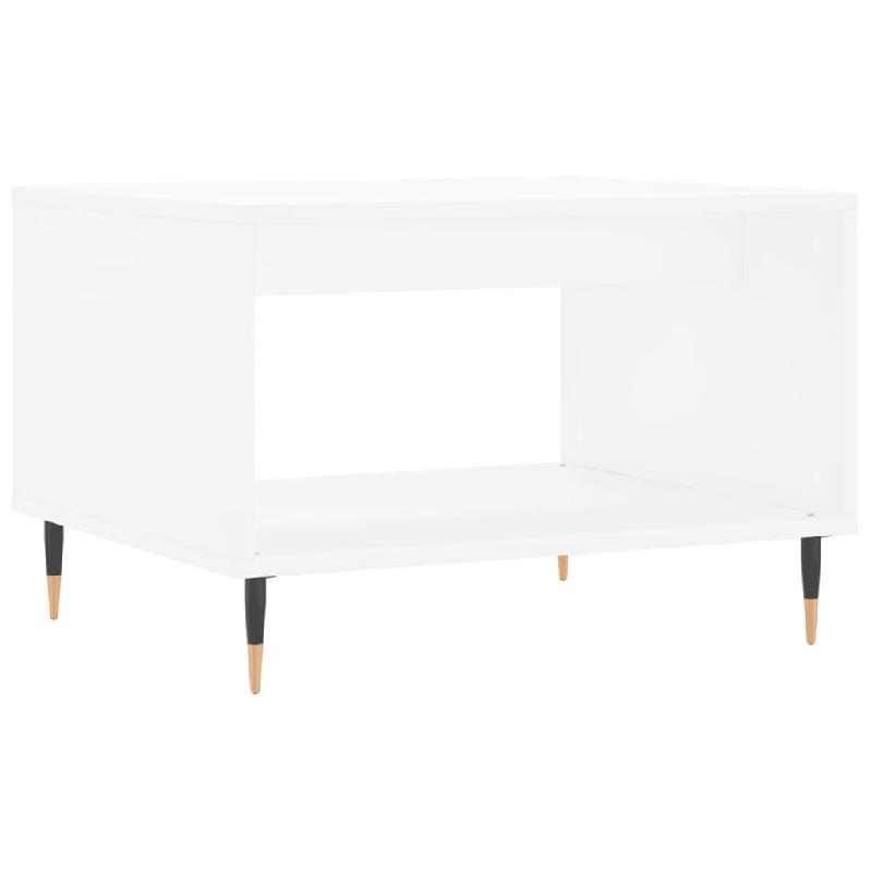 VidaXL Table basse blanc 60x50x40 cm bois d'ingénierie Modèle Aero Moderne - 829244_0