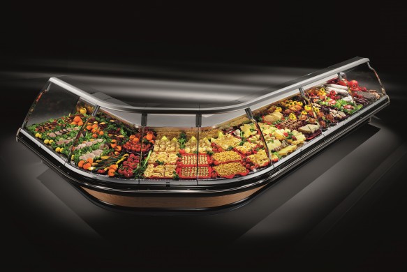 Vitrine réfrigérée professionnelle Evodue - boucherie, charcuterie, fromage - glaces bombées et intérieur inox AISI 304_0