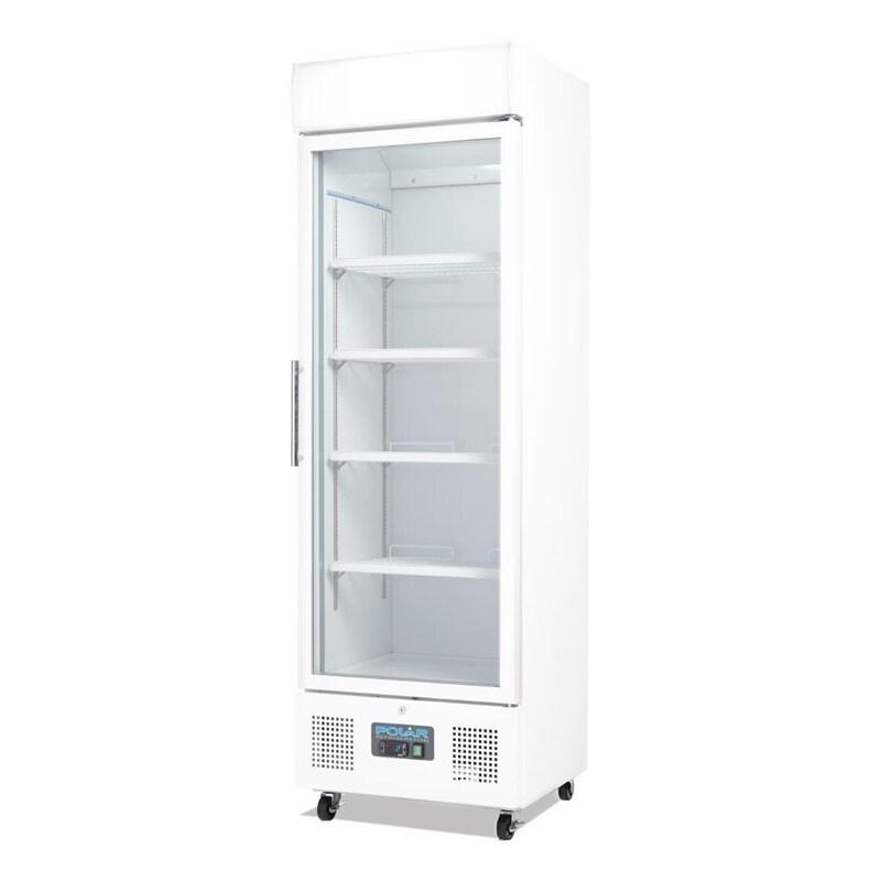 Vitrine réfrigérée positive blanche Polar Série G 336L - blanc acier DM076_0