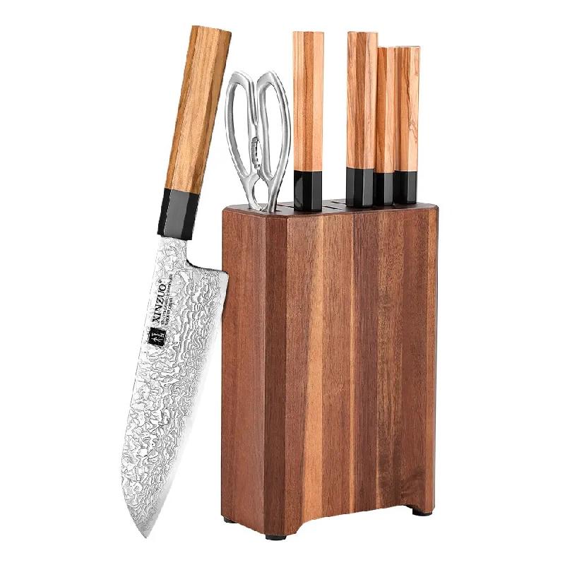 XinZuo - Set de couteaux Damas (série PM8O) - multicolore multi-matériau PM8O-H7_0