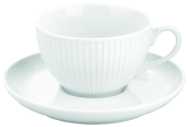 TASSE À THÉ BLANC PORCELAINE 18 CL PLISSE PILLIVUYT