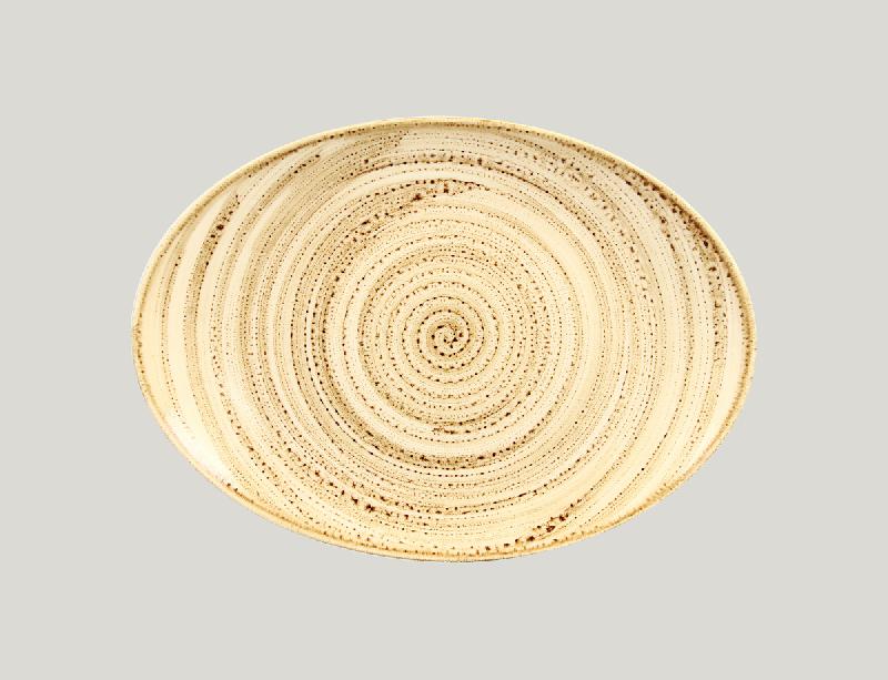 PLAT OVALE BEIGE PORCELAINE 32 CM TWIRL RAK