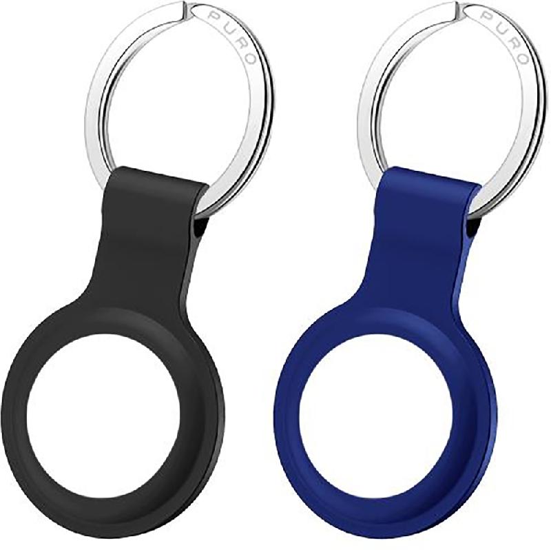 PACK DE 2 PROTECTIONS POUR AIRTAG NOIR ET BLEU PURO_0