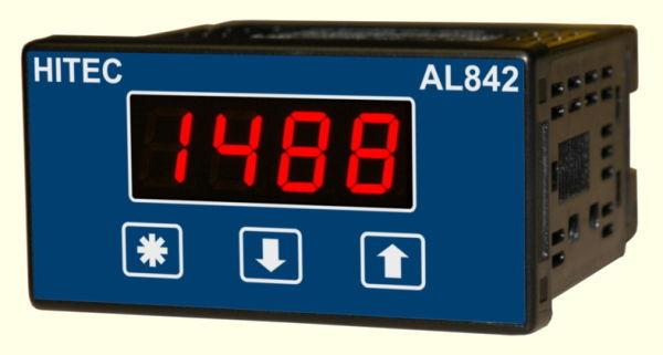 Afficheur 4-20 mA programmable AL842 - LED rouges, boîtier encastrable DIN 43700, excitation 24 Vcc_0