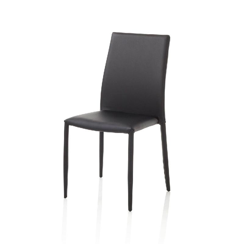 AQA Design Ensemble de 4 chaises en simili cuir ALICE noir L.43,5 P.46,5 H.90,5 MP00922 - noir textile MP00922_0
