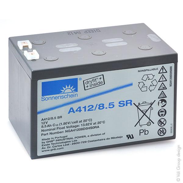 BATTERIE PLOMB ETANCHE GEL A412/8.5 SR 12V 9AH F6.35_0