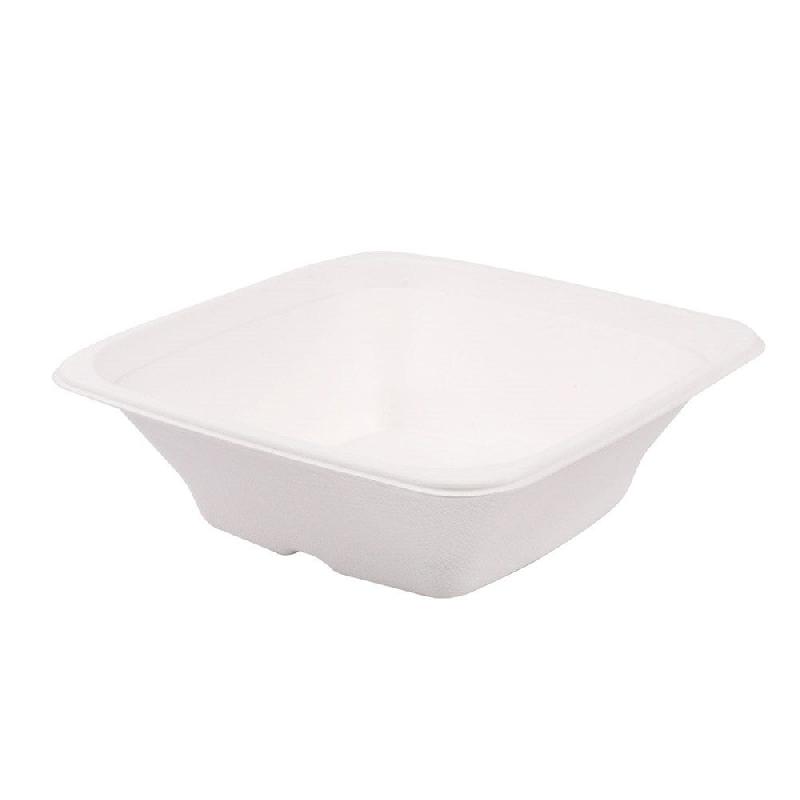 Bol carré bagasse blanche 700cc 18x18x6cm - par 400_0