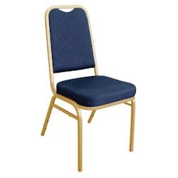 Bolero Chaises de banquet avec dossier rectangulaire bleu - DL015_0