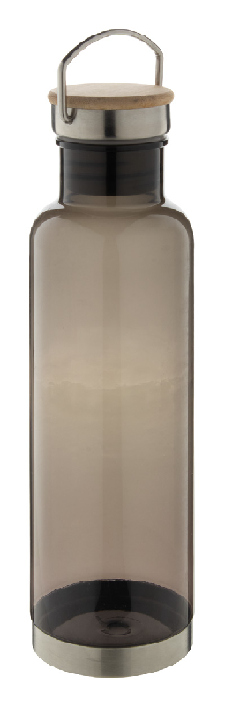 Bouteille en Tritan - fond en acier inoxydable - couvercle en bambou - 800 ml - sans BPA_0