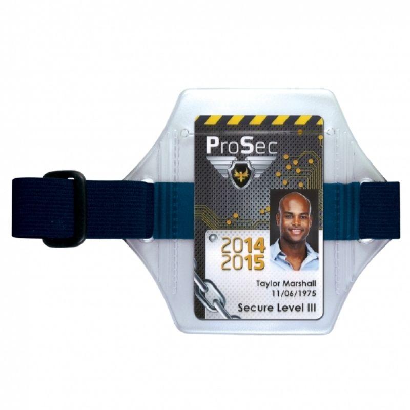Brassard pour badge sangle bleu marine_0