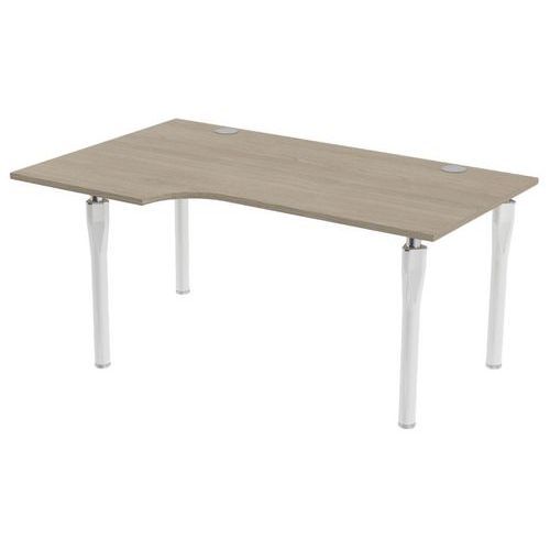 BUREAU NOGA COMPACT GAUCHE 160 X 100 CM CHÊNE GRIS BLANC