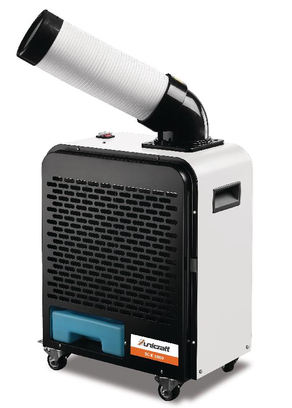 Climatiseur mobile 2 kW 6824 BTU 230m³/h Spotcooler climatisation localisée Unicraft SC-K 2000_0