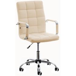 CLP Fauteuil de bureau Deli V2 similicuir Crème - beige polyester 191059004_0