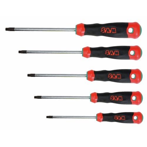 COFFRET DE 5 TOURNEVIS RESISTORX T-J4Z, LAME RONDE SAM OUTILLAGE