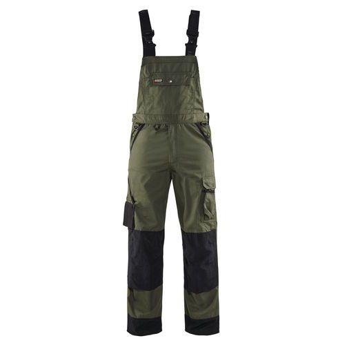 COTTE À BRETELLES PAYSAGISTE VERT ARMÉE/NOIR TAILLE 52L - BLAKLADER