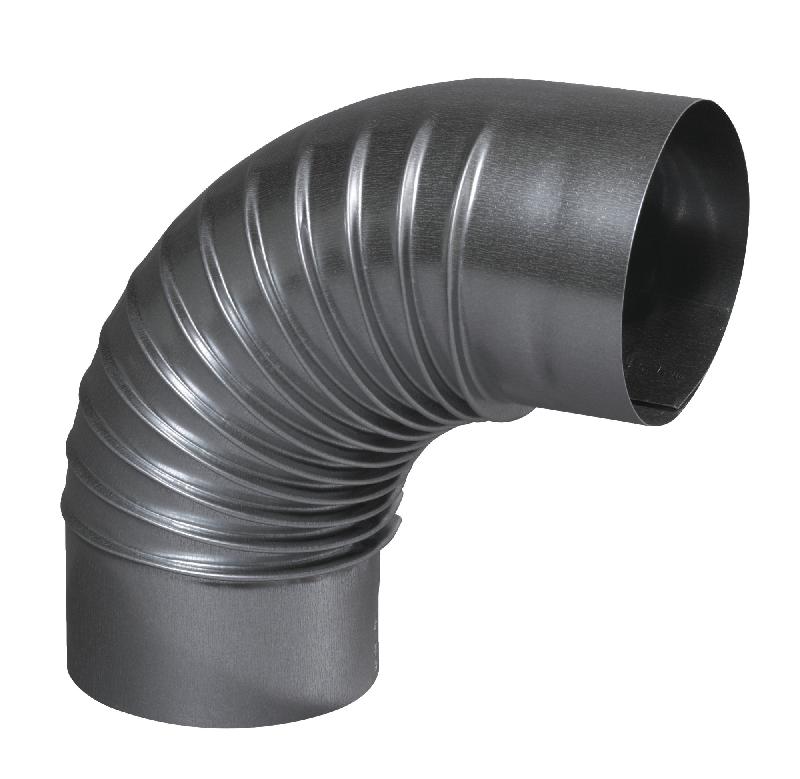 COUDE PLISSÉ À 90° ALUMINIÉ 111 MM - TEN - 372111
