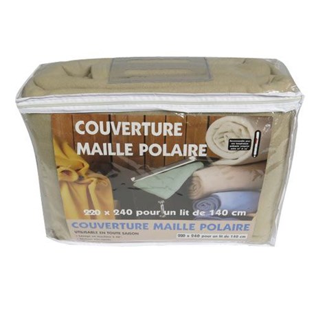 COUVERTURE POLAIRE SABLE 220 X 240 CM 350 GR/M²