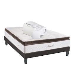 Ensemble   Matelas Mémoire de forme + Sommier + Accessoires 160x200 cm ZERMATT BELLECOUR - blanc Mousse à mémoire de forme 4VP.DC.K15.K.1620_0