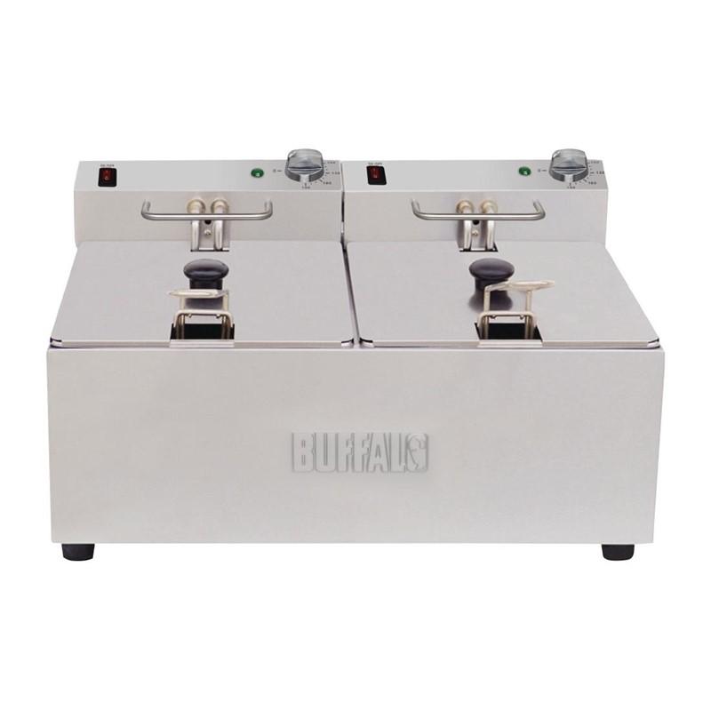 Friteuse de table électrique professionnelle double - 2x5 L - 540x410x320 mm - FC257_0