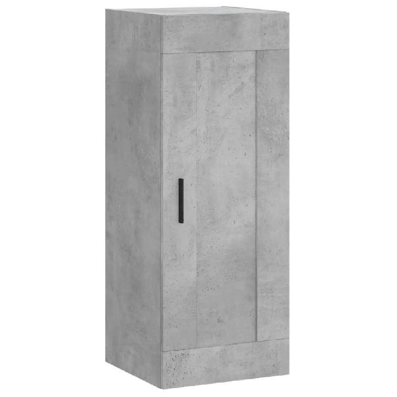 Helloshop26 - Armoire murale élégante avec 3 compartiments rangement 34,5 x 34 x 90 cm en bois d'ingénierie gris béton 02_0048959 - gris aluminium_0