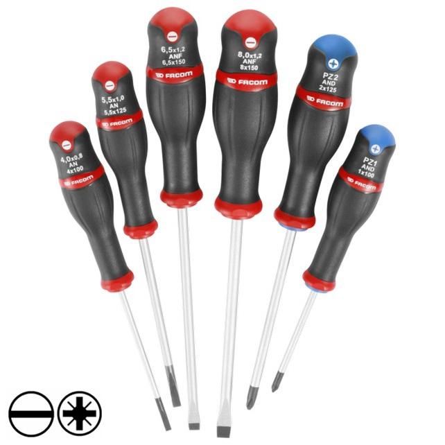 JEU DE 6 TOURNEVIS PROTWIST AND.J6PB FACOM