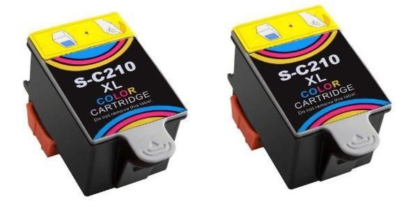 LOT DE 2 CARTOUCHES ENCRE GÉNÉRIQUE SAMSUNG C210 COULEUR