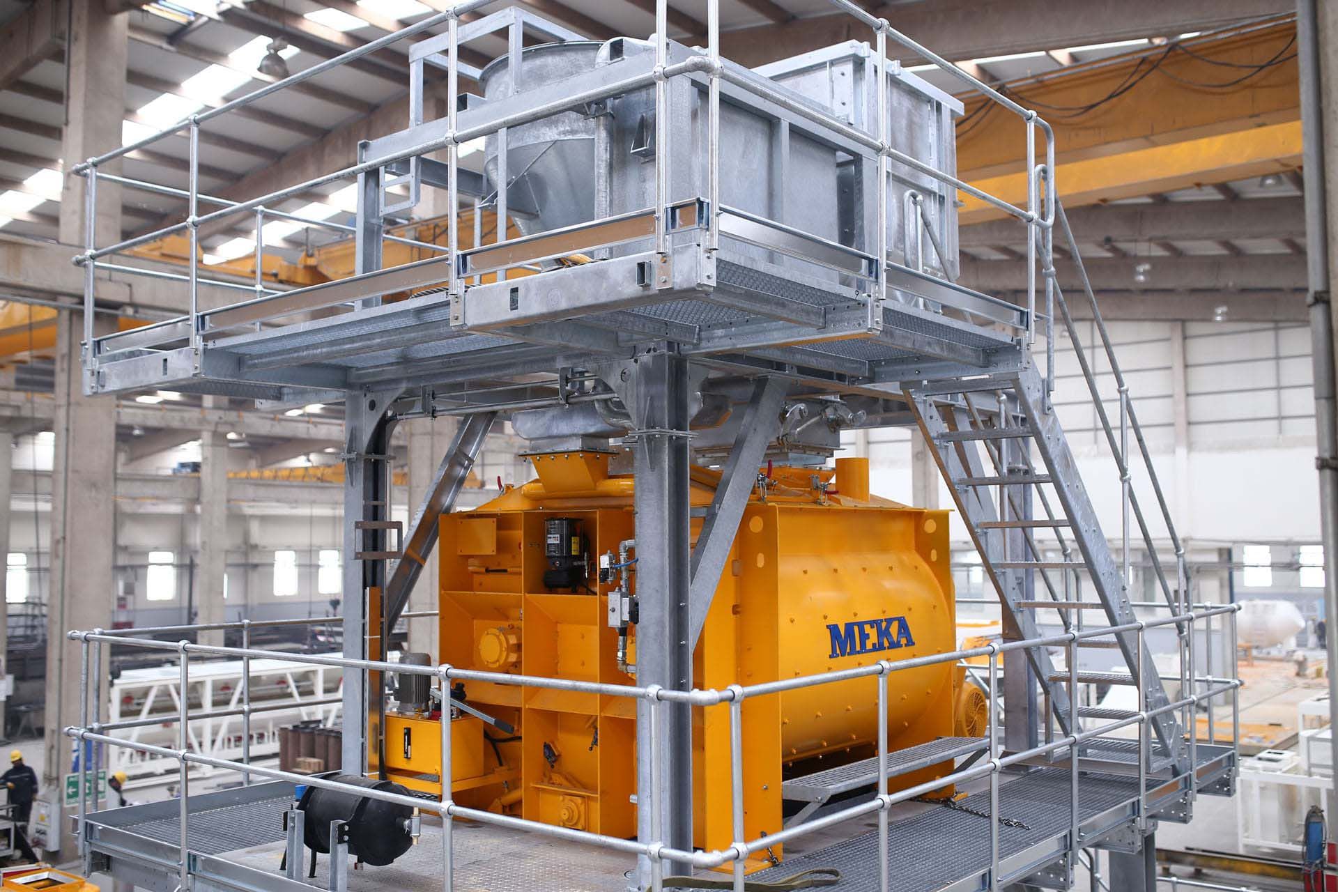 Mb-k110 centrale à béton fixe - Meka - 105 à 117 m³/h - Châssis robuste et stable_0