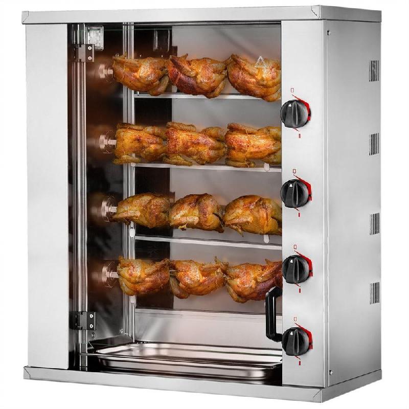 Mini rôtissoire électrique - 4 broches - 12 poulets | GGM_0