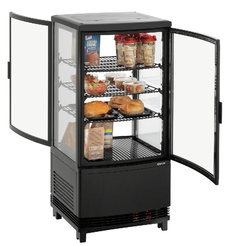 Mini vitrine réfrigérée 75L2T noir 700387 Bartscher_0