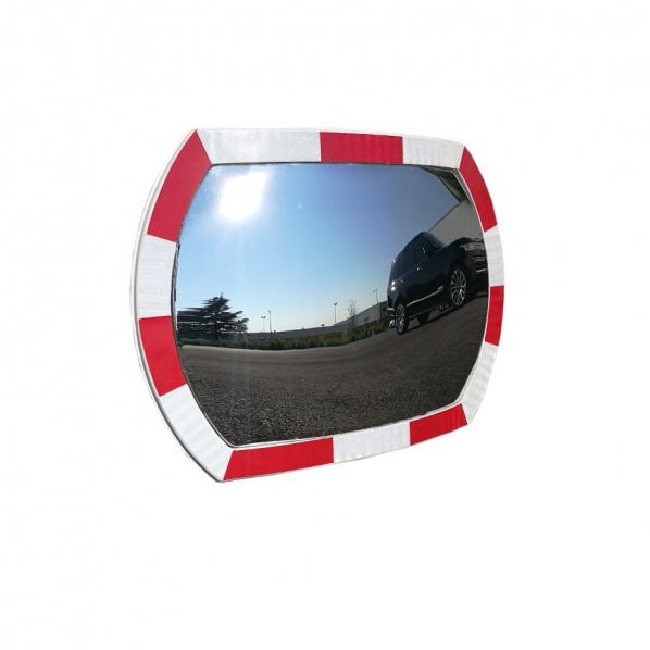 Miroir de sécurité Rolléco - Forme rectangulaire - Distance de visibilité 20 mètres - Incassable et facile à fixer_0