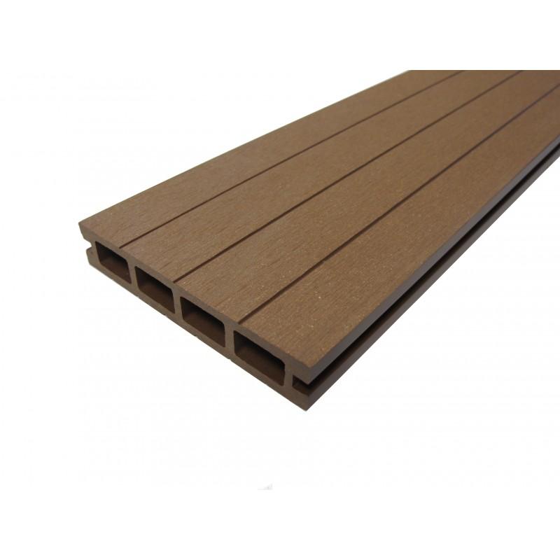 PACK 1 M² LAME DE TERRASSE COMPOSITE QUALITA ACCESSOIRES 3600 MM - COLORIS - TERRE CUITE, EPAISSEUR - 25MM, LARGEUR - 14 CM, LONGUEUR - 360 CM, SURFACE COUVERTE EN M² - 1_0