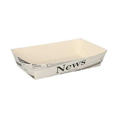 Papstar 50 barquettes à frites 3,8 cm x 8,5 cm x 15,5 cm blanches 