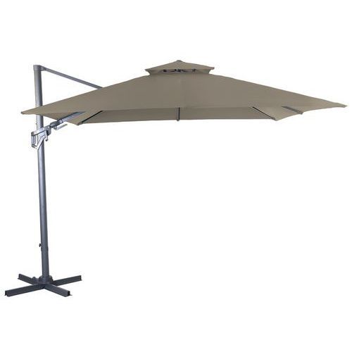 PARASOL 3X3 M ORIENT BIOCLIM ALU TAUPE - PROLOISIRS