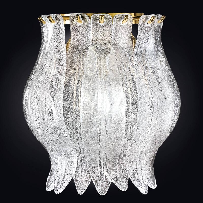 PATRIZIA VOLPATO JOLIE APPLIQUE PETALI AVEC VERRE DE MURANO