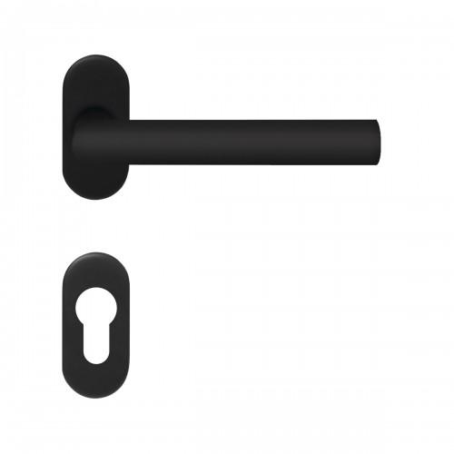 POIGNÉES DE PORTE SUR ROSACE ÉTROITES RHODOS POUR PORTE CHASSIS -CLÉ I KARCHER DESIGN