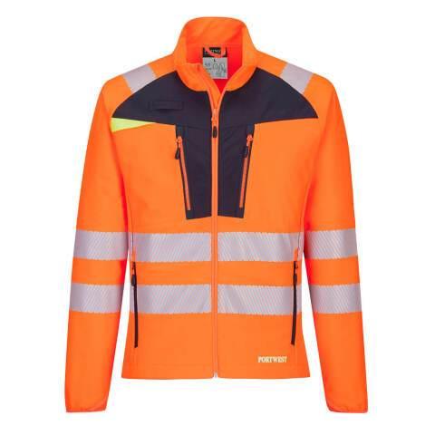 PORTWEST DX481 SOUS COUCHE ZIPPEE HV DX4 ORANGE/NOIR - TAILLE S