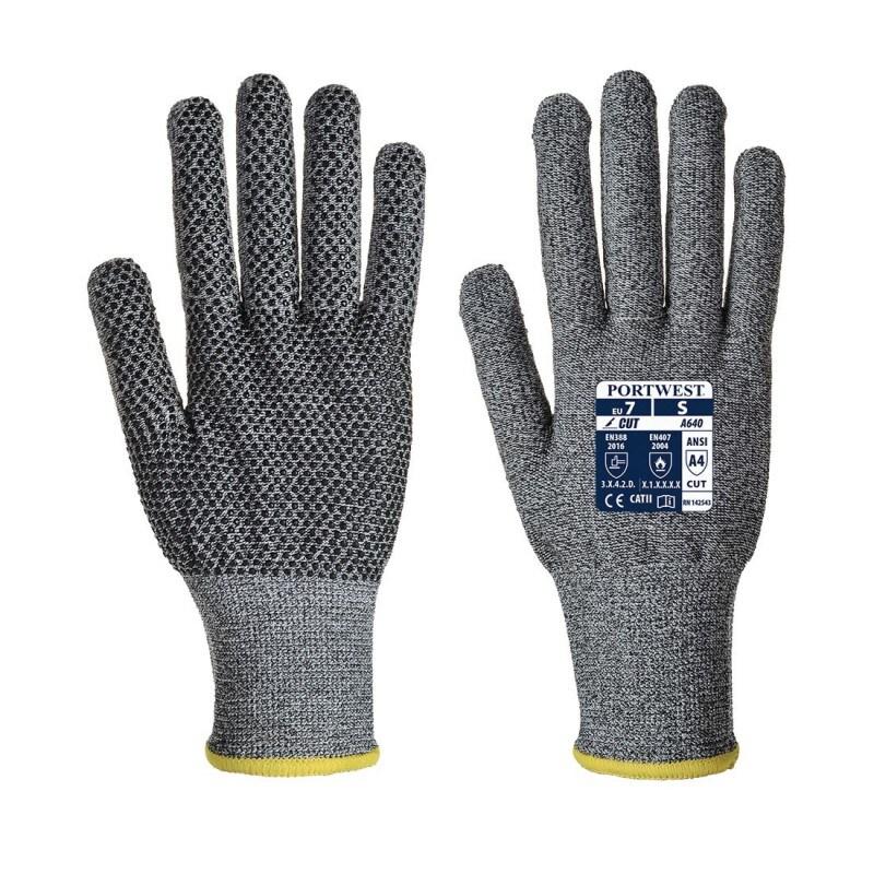 Portwest - Gants anti-coupures de niveau D Jauge 13 SABRE à picots #AAB2BD Taille 7 - 5036108252800_0