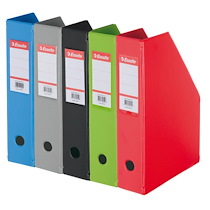 RANGE-REVUES CLASSIC-BOX ESSELTE COULEURS CLASSIQUES - DOS 7 CM - LOT DE 10