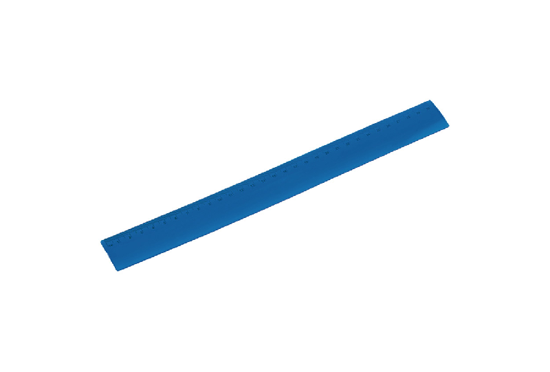 Règle transparente en plastique flexible - couleur bleu - poids 28g_0