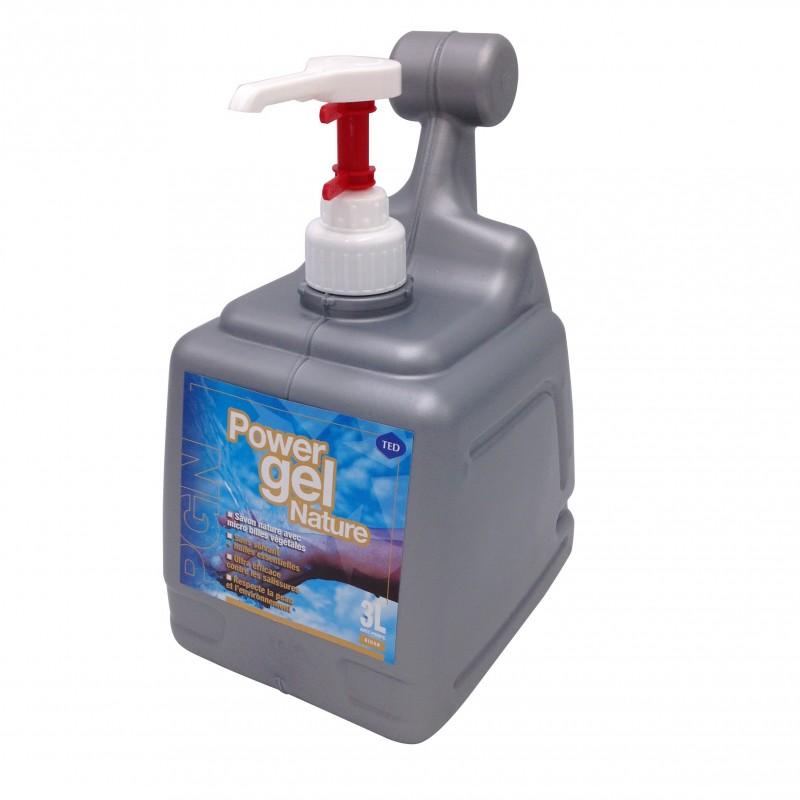 Savon power gel nature - gel lavant aux microbilles végétales 3L avec pompe (bio) - Hygistore_0