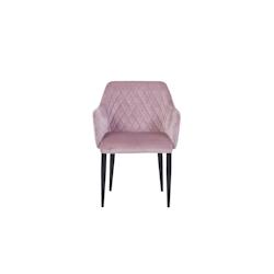 SIT Möbel Fauteuil rose, structure en acier inoxydable noir | L 63 x P 61 x H 83 cm - multicolore multi-matériau 02452-24_0