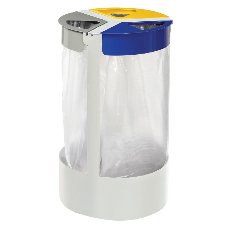 Support 3 sacs poubelle Rossignol Citwin Essentiel jaunebleugris 3 x 45 L_0