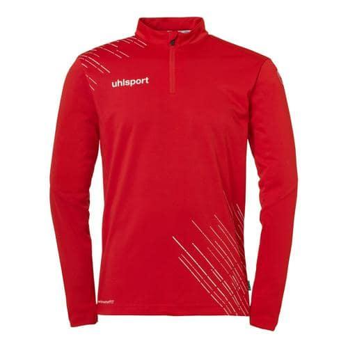 SWEAT 1/4 ZIPPÉ - UHLSPORT - SCORE 26 ROUGE/BLANC