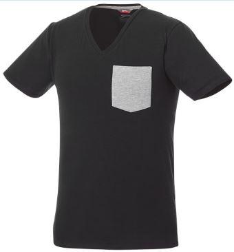 T-shirt manches courtes avec poche homme Gully - Col V - 100% coton - 150 g/m²_0
