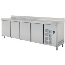 Table froide gn 1/1 4 portes vitrées - 2245x700x850 mm - 330 W 230/1V - 79099509 Eurast - inox 79099509_0