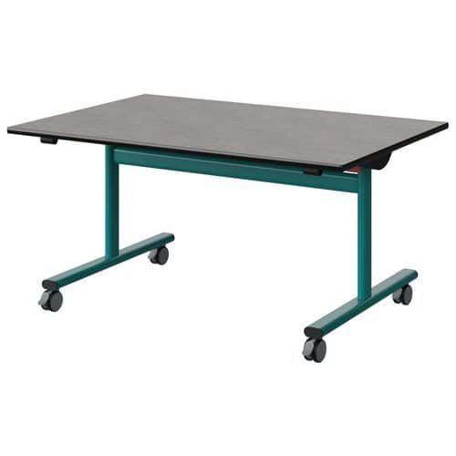 TABLE MALIBU RAB. 120X80 T3 DL ST BÉTON F186/NOIR BLEU 5018