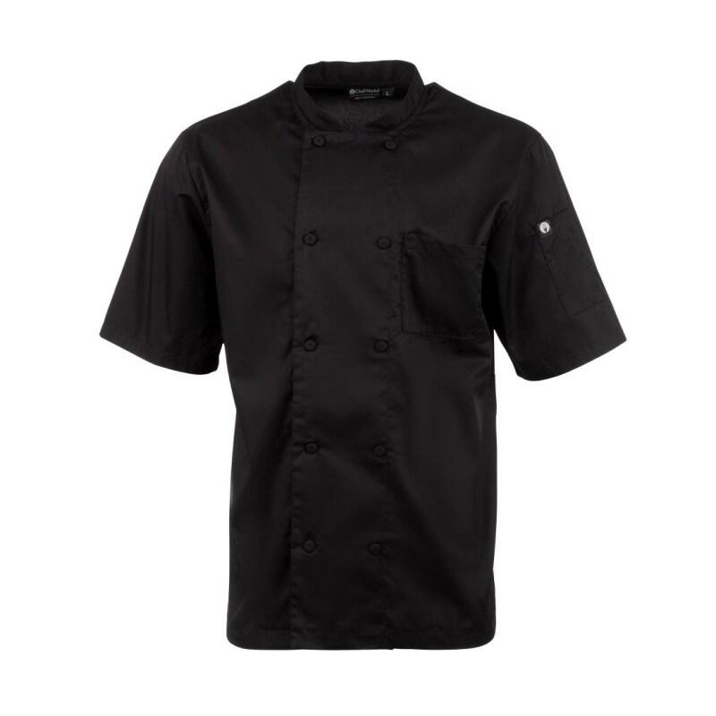 Veste de cuisine mixte Cool Vent Chef Works Montreal noire M - M 0615402424608_0