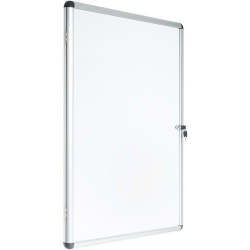 VITRINE D'AFFICHAGE INTÉRIEUR 1 PORTE MANUTAN 940X981MM BLANC