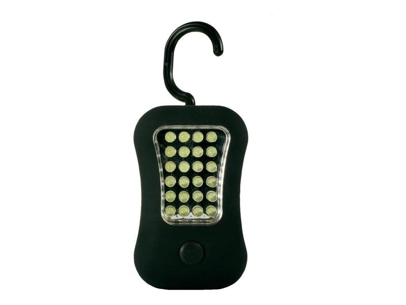 Lampe de poche Arcas - 24 LED sur le côté et 4 LED à l'avant - Crochet pivotant et aimant intégré_0